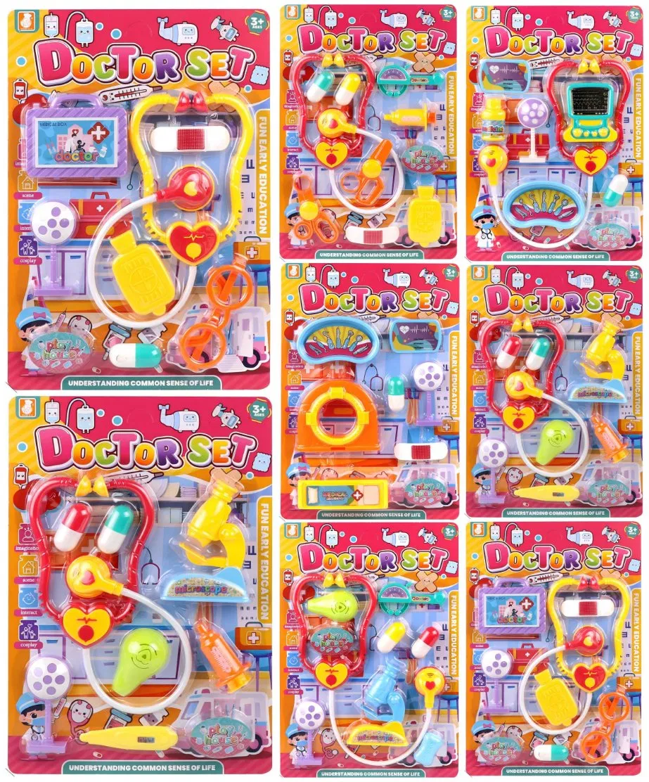 Conjunto de Brinquedo de Médico de Atacado Barato da Fábrica Xinbo em Plástico Material ABS para Brincadeira de Faz de Conta para Crianças 2-7 Anos Unissex Opção de Logotipo Personalizado