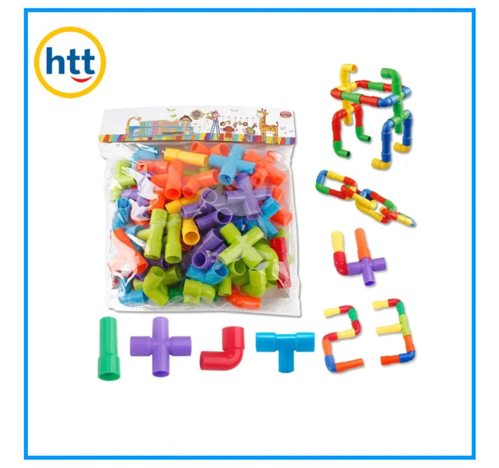 Brinquedos de Plástico Personalizados, Brinquedos Educativos, Presente de Aniversário, Brinquedo de Aprendizado STEM, Blocos de Construção de Tubo de Plástico