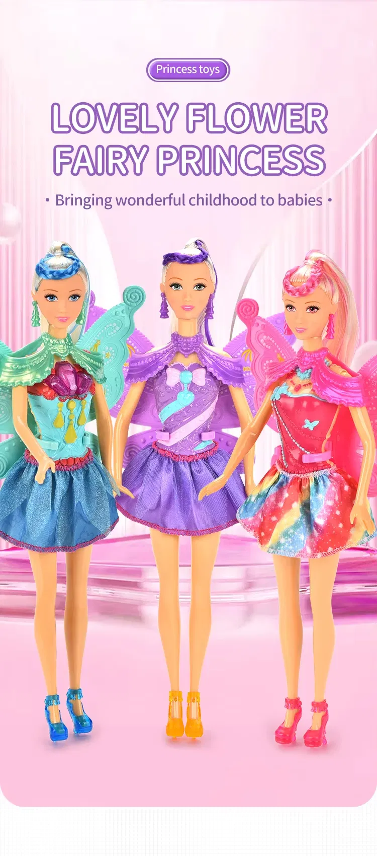 Boneca de Princesa Fada Flor