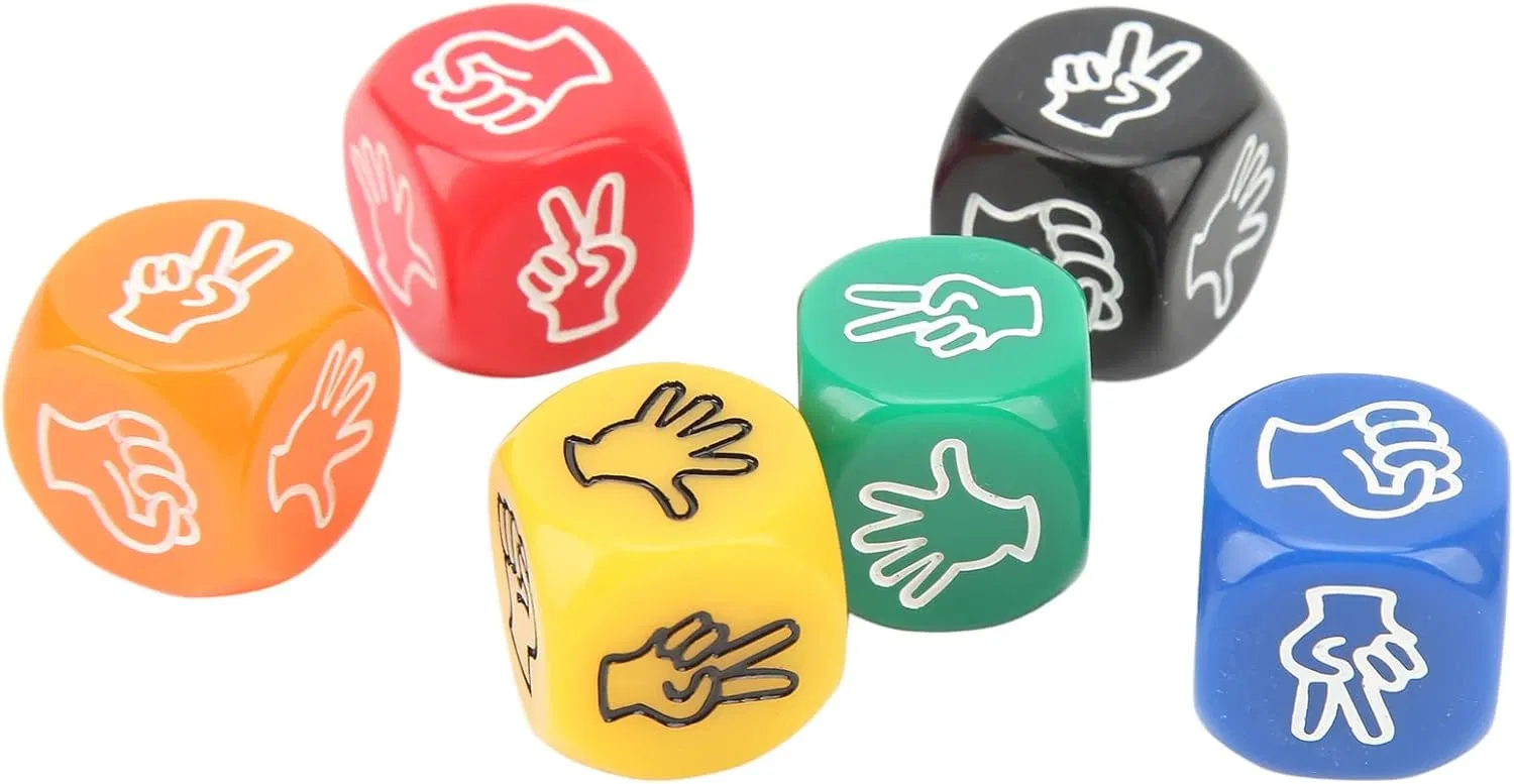 Atacado 22mm Dados Acrílicos de Cores Diferentes com Impressão Personalizada de Logotipo, Dados de Plástico Ecológicos com Cantos Arredondados para Brinquedos de Aprendizagem para Crianças