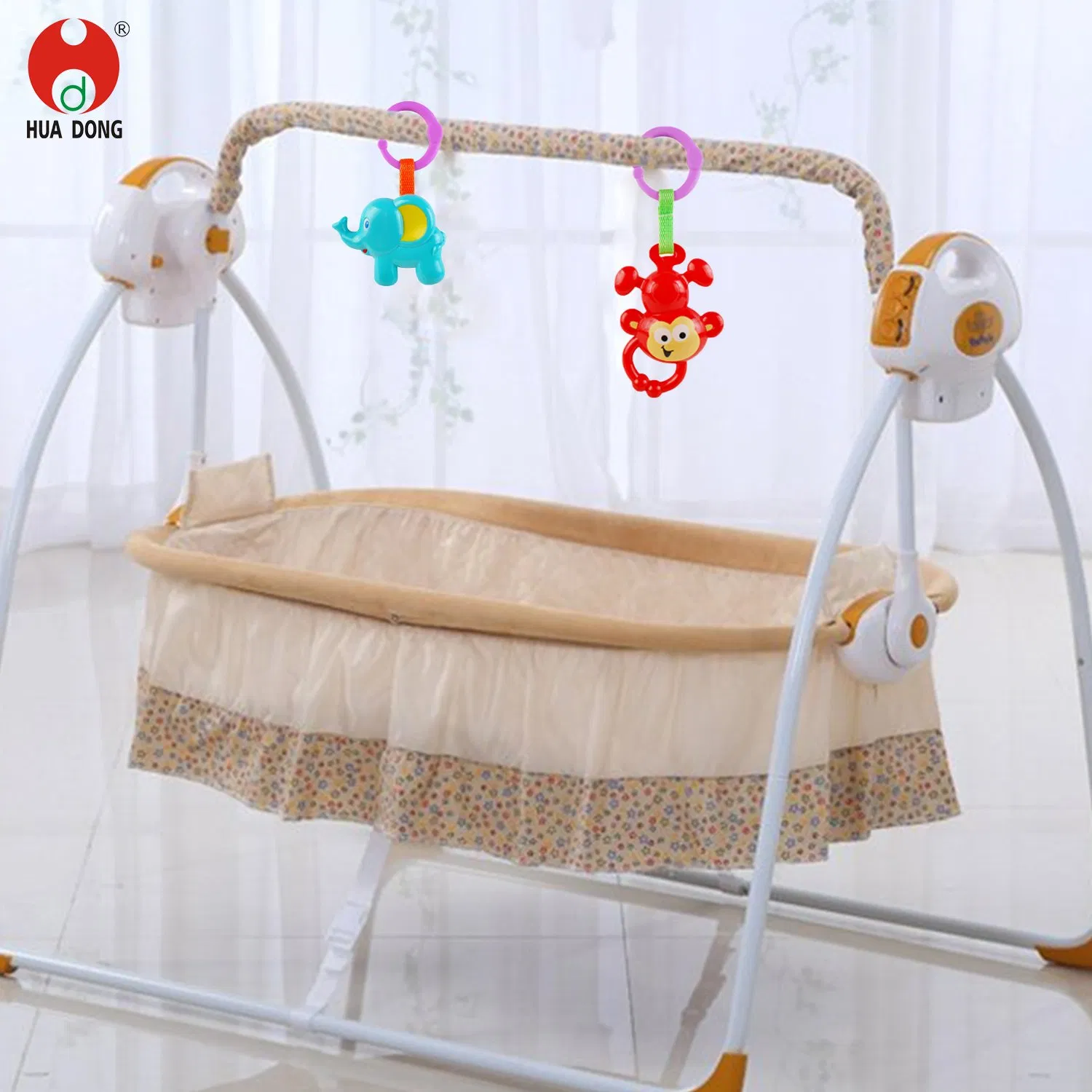 Inovação de Fábrica Produto para Bebê Brinquedo de Plástico Brinquedo de Animal Móvel de Berço Chocalho Musical para Acalmar o Bebê Durante o Brincar e o Sono