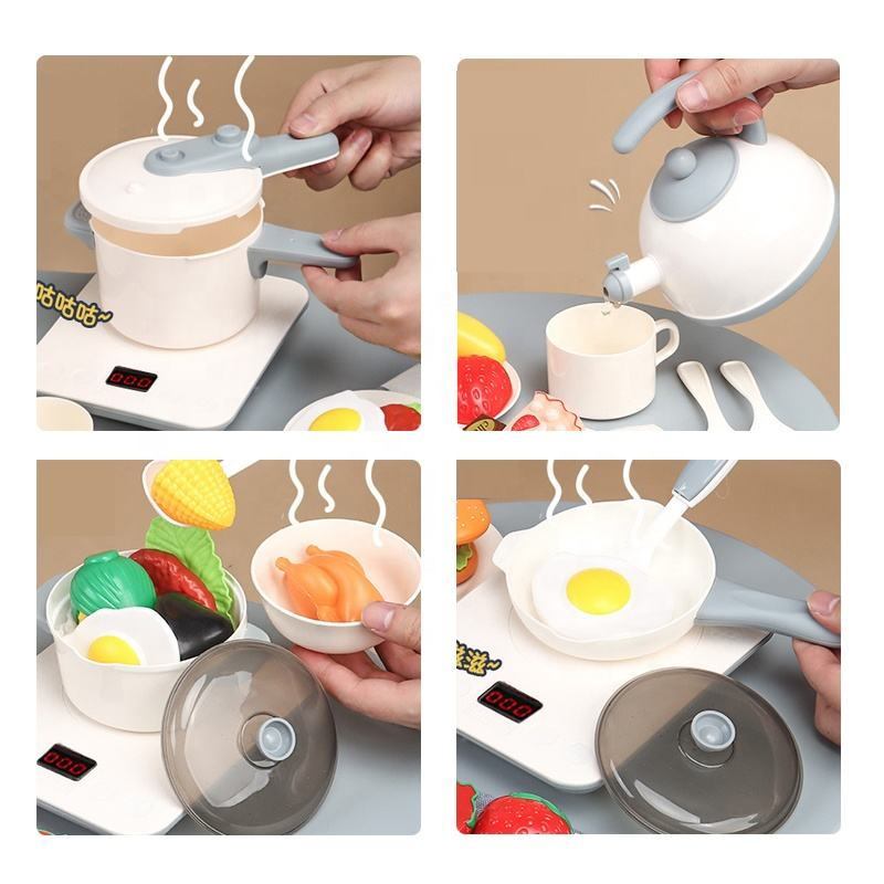Atacado Crianças 100cm B/O Cozinha De Brinquedo Simulado Brincadeira De Faz De Conta Conjunto De Cozinha Para Pré-escolares Brinquedos De Cozinha Para Meninas Brinquedo Promocional Brinquedo De Plástico