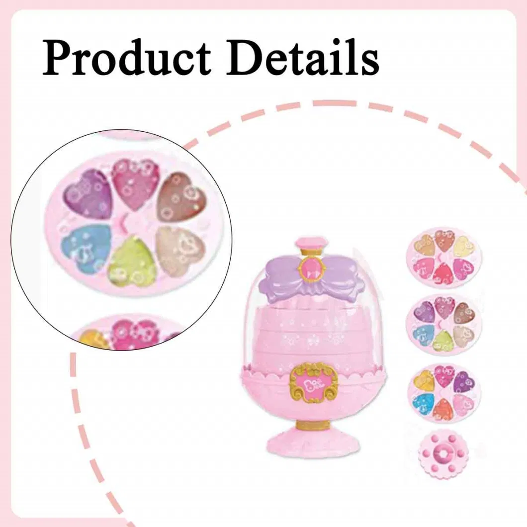 Conjunto de Maquiagem de Brinquedo com Maleta Plástica para Vestir, Escova de Maquiagem para Meninas, Maquiagem para Crianças, Conjunto Pequeno
