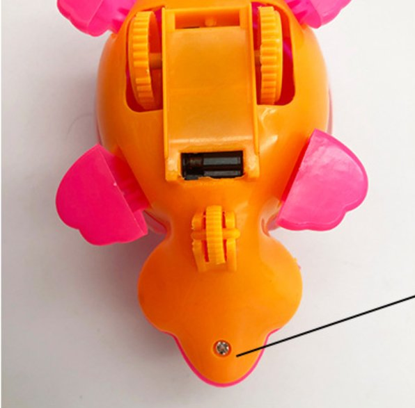 Brinquedo de Plástico em Forma de Animal Tartaruga Luminescente para Crianças com Linha de Puxar