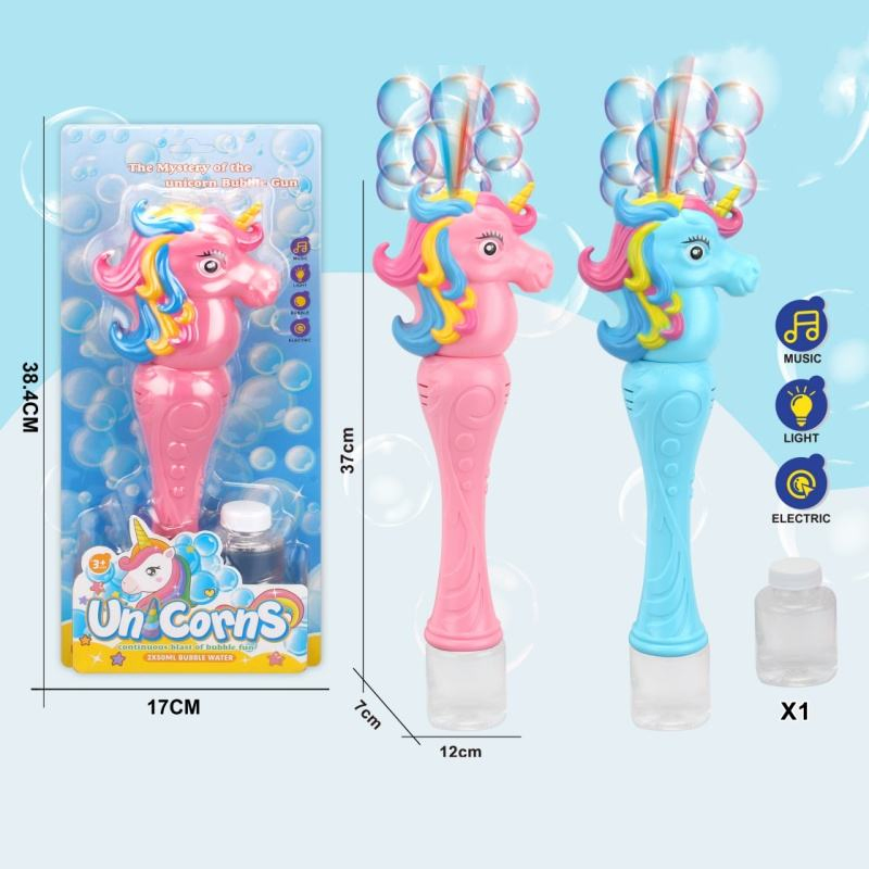 Brinquedos de Sopro de Bolhas de Unicórnio com Bolhas Plásticas Coloridas Brinquedo Elétrico de Bolhas