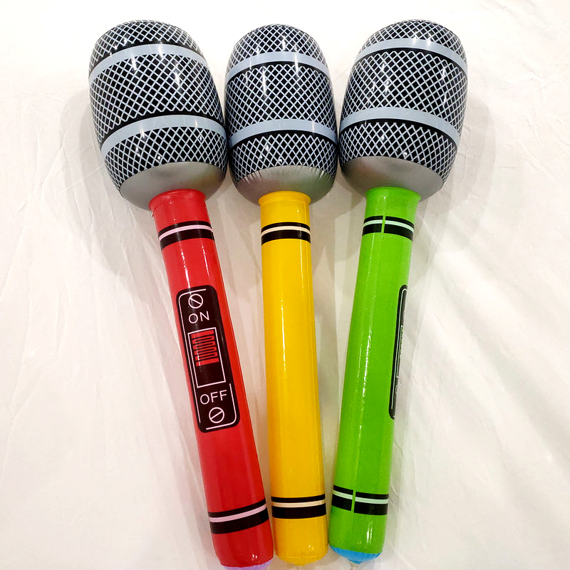 Brinquedos Promocionais Personalizados para Crianças Microfone Inflável Guitarra de Plástico PVC Brinquedos Infláveis