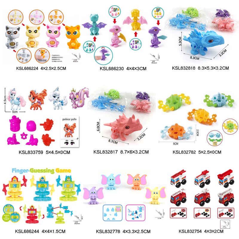 Pequeno Brinquedo DIY Montar Ovo Torcido Cápsulas Plásticas Brinquedo Barato Pequeno Mini Brinquedo