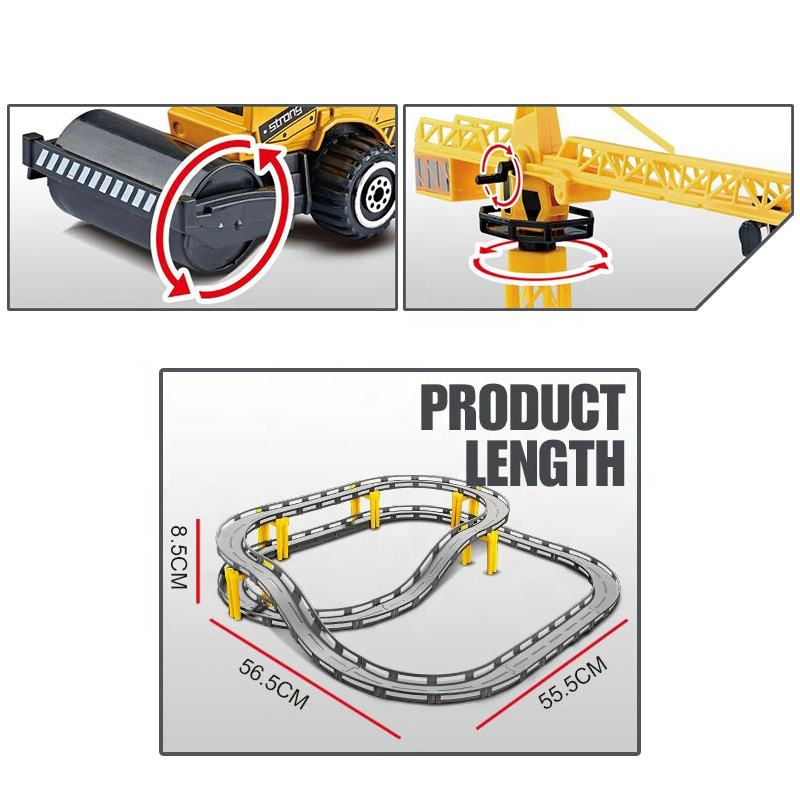 Samtoy 1: 64 32PCS Brinquedos de Construção Elétricos Veículos para Montagem Pista de Corrida Flexível para Crianças Brinquedo de Plástico