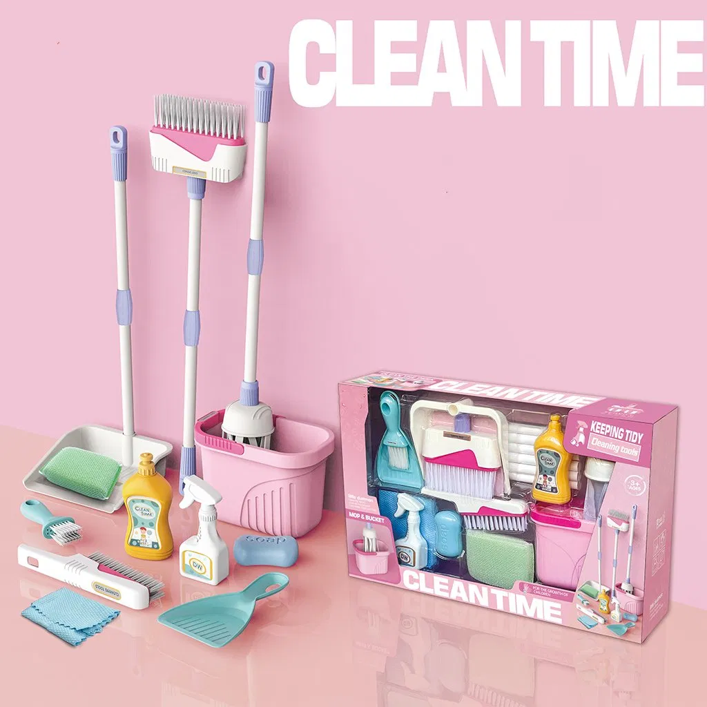 Venda Quente Brinquedos de Interação para Crianças Brincando de Limpeza Meninas Brincadeira de Papel Plástico Bonito Carrinho Simulação de Materiais Sanitários