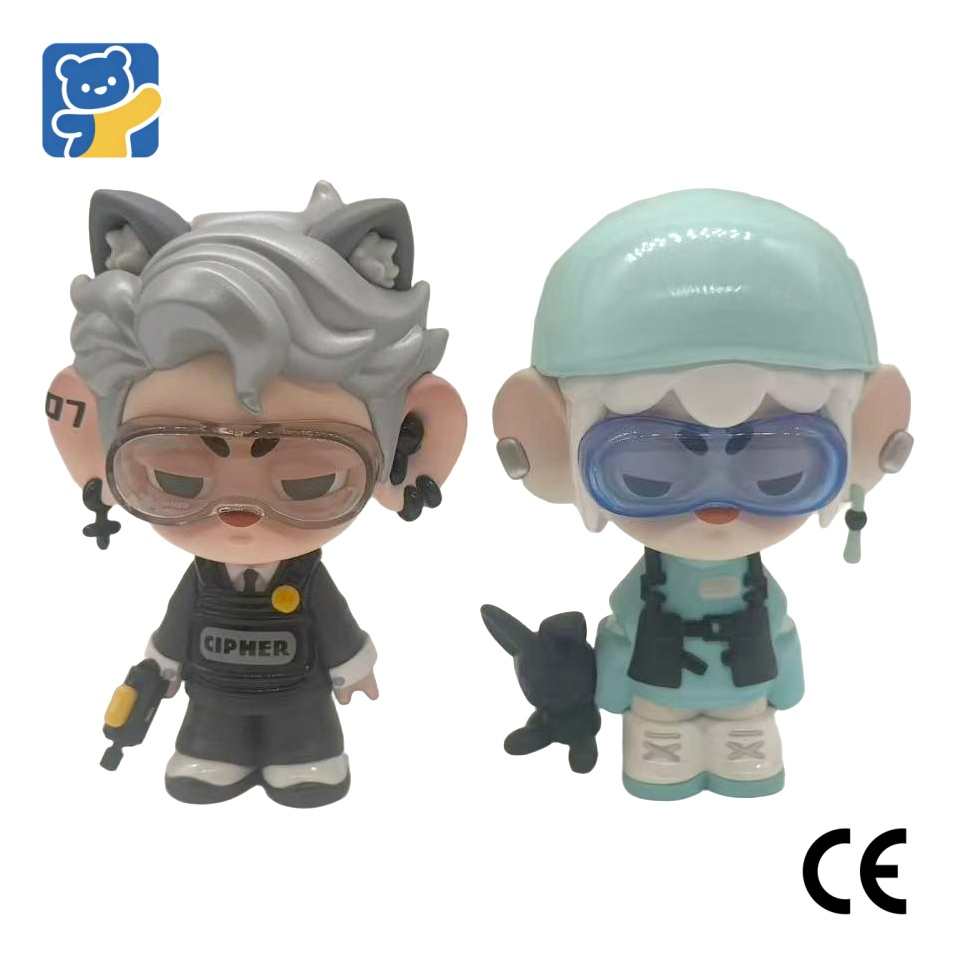 Caixa cega de PVC personalizada por atacado, OEM, figuras de ação de personagens de anime em vinil, presentes, figuras colecionáveis de plástico com articulação suave, brinquedos para crianças