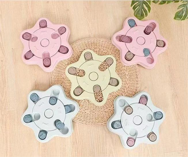 Brinquedos de Quebra-Cabeça para Cães em Miniatura com Giratório Inteligente de Plástico