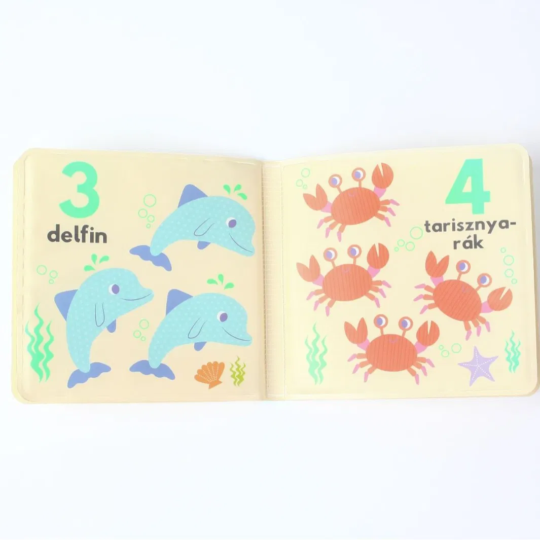 Livro de Banho EVA para Bebês, Livro Flutuante de Plástico, Brinquedo Educativo para Água