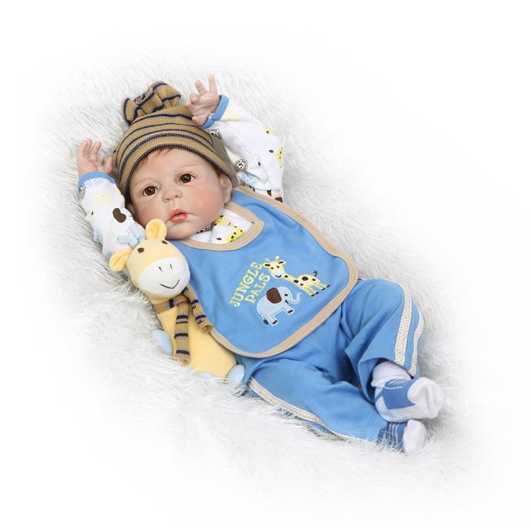 Fábrica de Plástico Macio Atacado Direto 22"Boys Bonecas de Bebê Reborn de Silicone