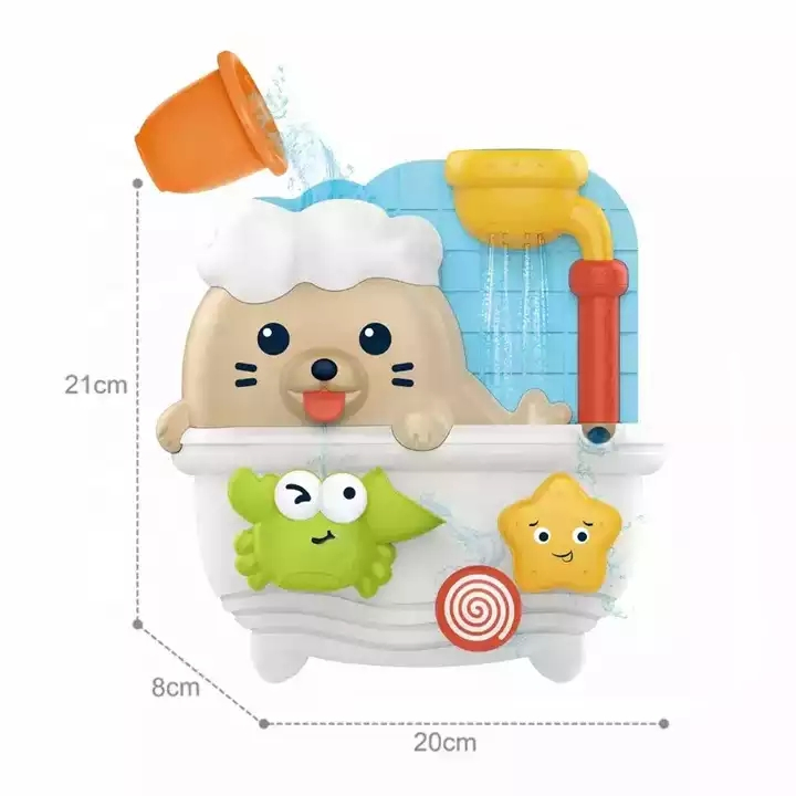 Brinquedos de Banho AiJH Brinquedo Plástico de Chuveiro com Ventosa Brinquedo Interativo de Água para Banho Brinquedo de Queda d'Água para Banho