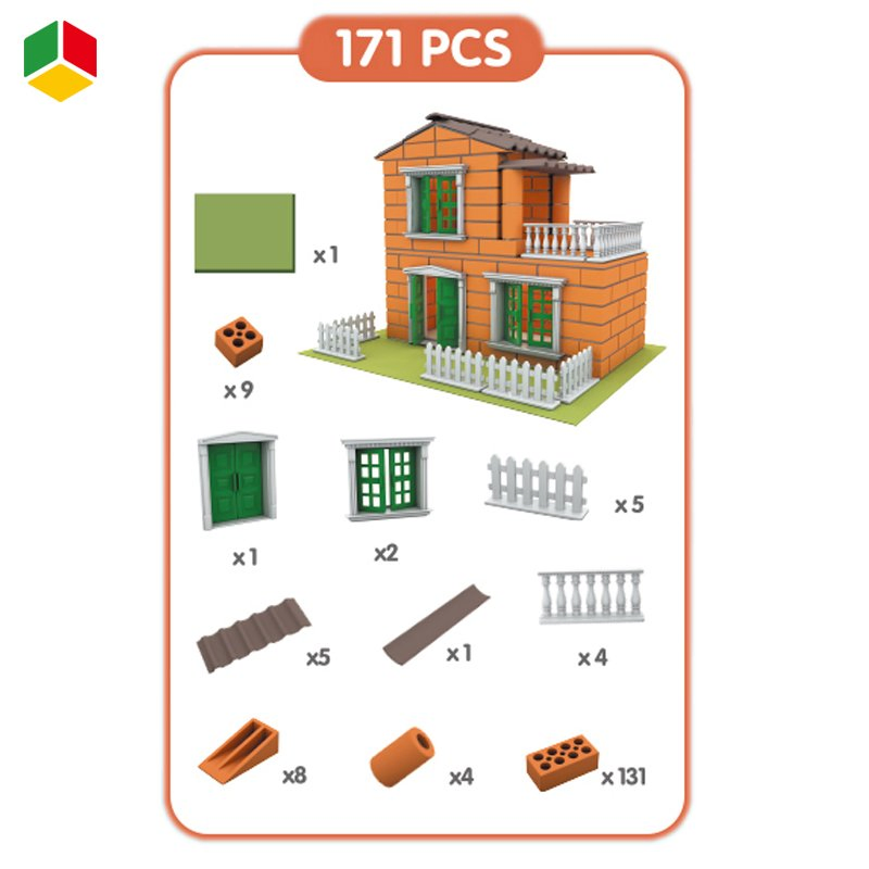 Brinquedos de Plástico Qstoys para Atacado Blocos de Construção para Crianças Montar Casa Blocos de Casa Brinquedos de Construção