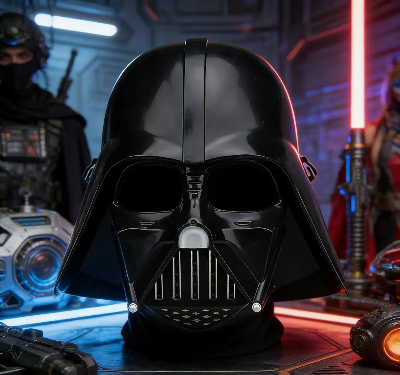 Capacete de Anakin Skywalker Darth Vader em plástico ABS, acessórios de cosplay, presente colecionável, brinquedos para adultos, máscara de artesanato em plástico