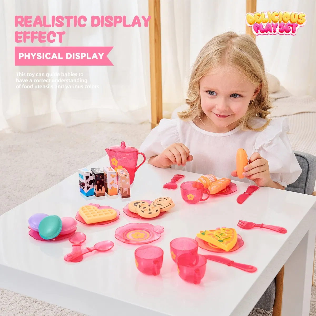 Conjunto de Brinquedos de Cozinha de Plástico Mini para Fazer Pão Nijia, Brinquedos de Corte para Brincar, Brinquedos de Segurança de Simulação de Alimentos, Jogos para Crianças, Embalagem com Caixa de Armazenamento