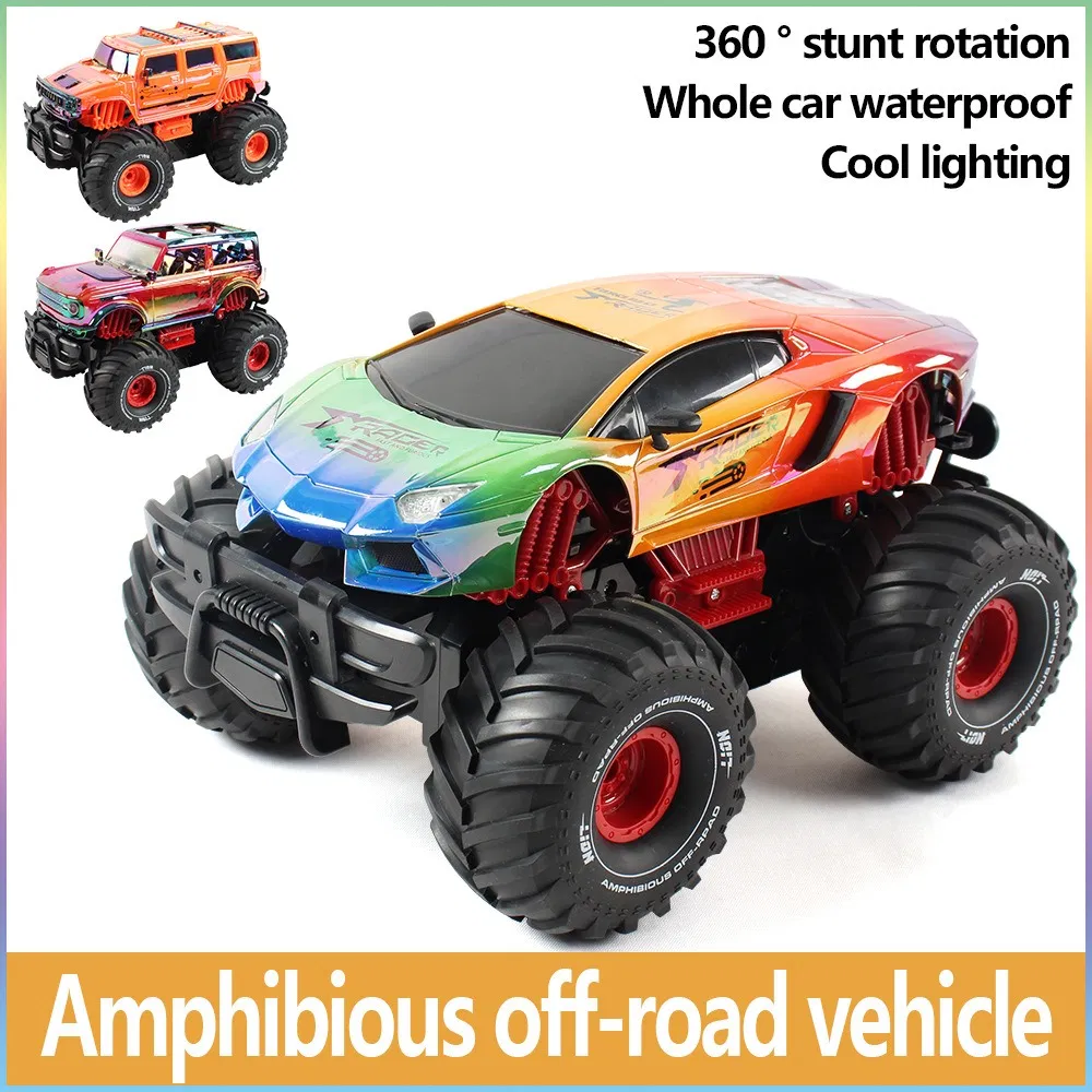 Novo 2.4G Carro RC Controlado por Rádio Veículo Infantil Off-Road Controle Remoto - Escalada em Montanha, Veículo Anfibio para Acrobacias Veículo Off-Road em Terra e Água