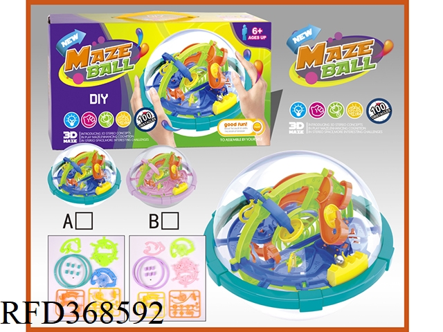 Jogo de Bolinha de Plástico Educacional 3D Quebra-Cabeça Labirinto Brinquedo Labirinto