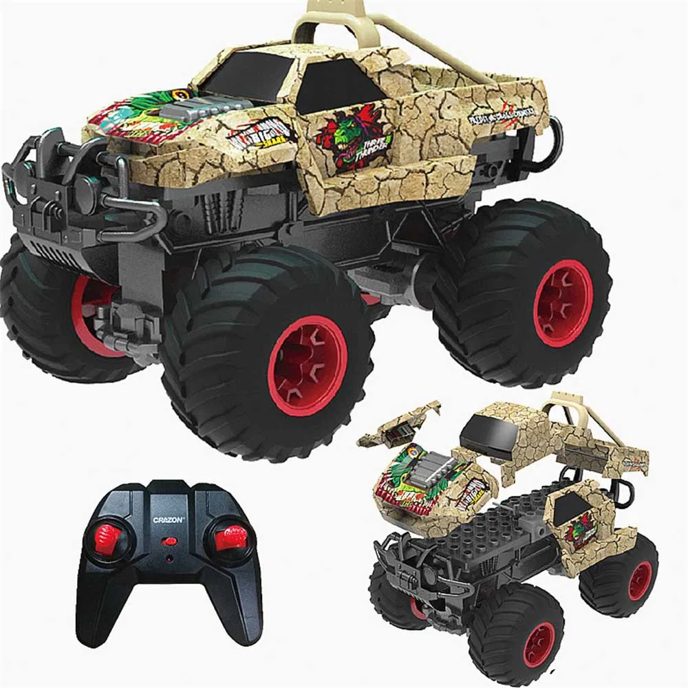 333-Pz22165 Crianças DIY Plástico Montar Brinquedo RC Blocos de Construção Carros