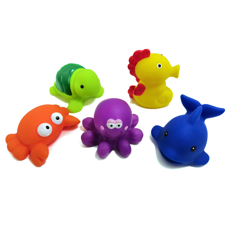 Brinquedos de Água de Plástico para Esguichar, Brinquedo de Banho de Animais Marinhos
