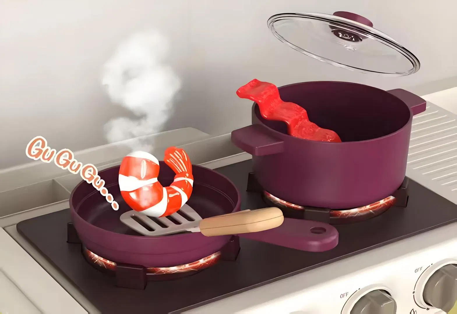 Detalhe do brinquedo de cozinha infantil 3