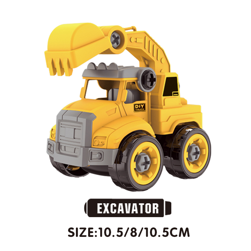 Carro de Engenharia de Desmontagem DIY de Plástico 4 em 1 Montar Caminhão de Bombeiros Blocos de Construção para Crianças
