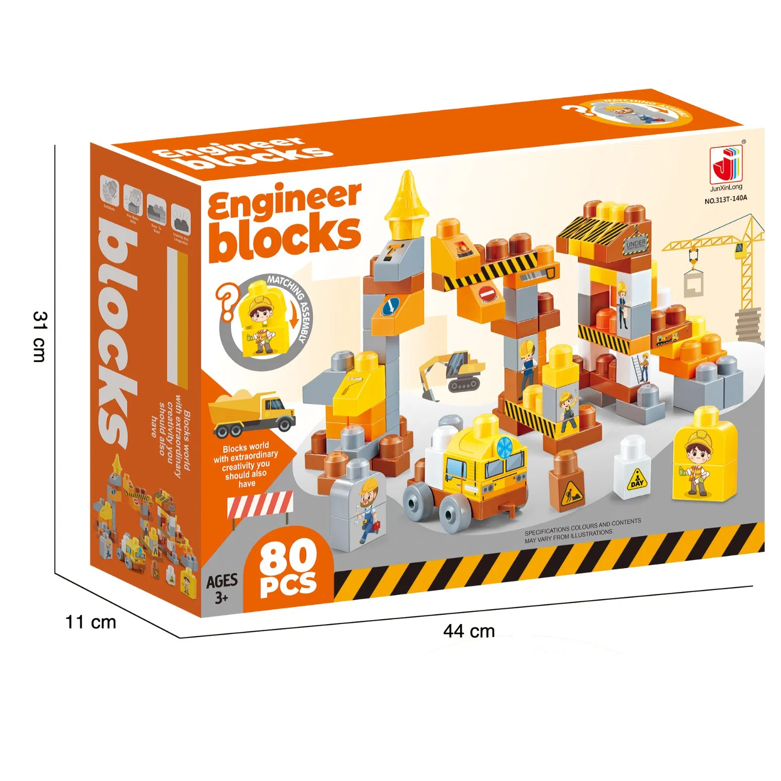 Conjunto de Blocos de Construção de Plástico para Crianças Xinbo, Venda Quente, Brinquedo Educativo de Engenharia, Blocos de Construção DIY