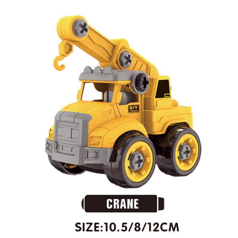 Carro de Engenharia de Desmontagem DIY de Plástico 4 em 1 Montar Caminhão de Bombeiros Blocos de Construção para Crianças