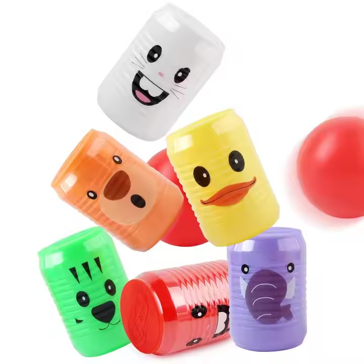 Conjunto de Brinquedos de Boliche Atacado de Plástico Colorido em Múltiplas Cores, Jogo de Boliche em Cartão Personalizado