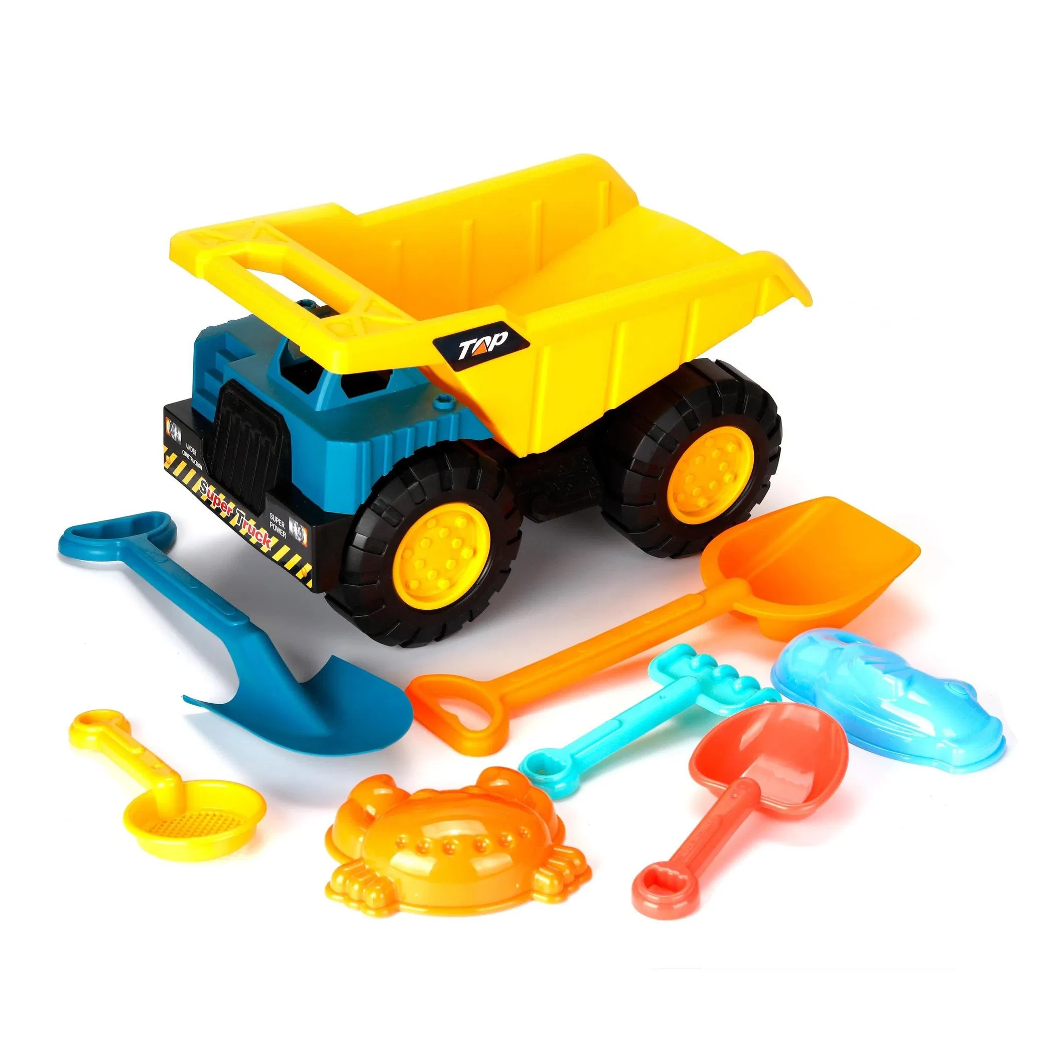 8PCS Conjunto de Brinquedos para Crianças Brincando Grande Carrinho de Praia Brinquedos para Bebês Brinquedos Educativos de Plástico