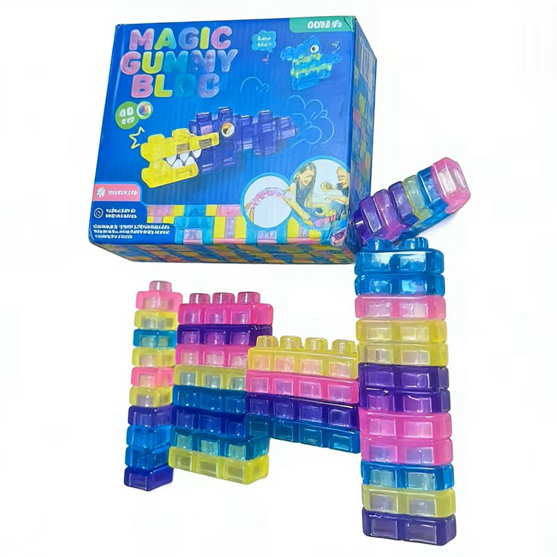 Brinquedo de Construção de Gelatina 40-Piece Macio e Plástico Educacional com Animais e Tema da Natureza por OEM