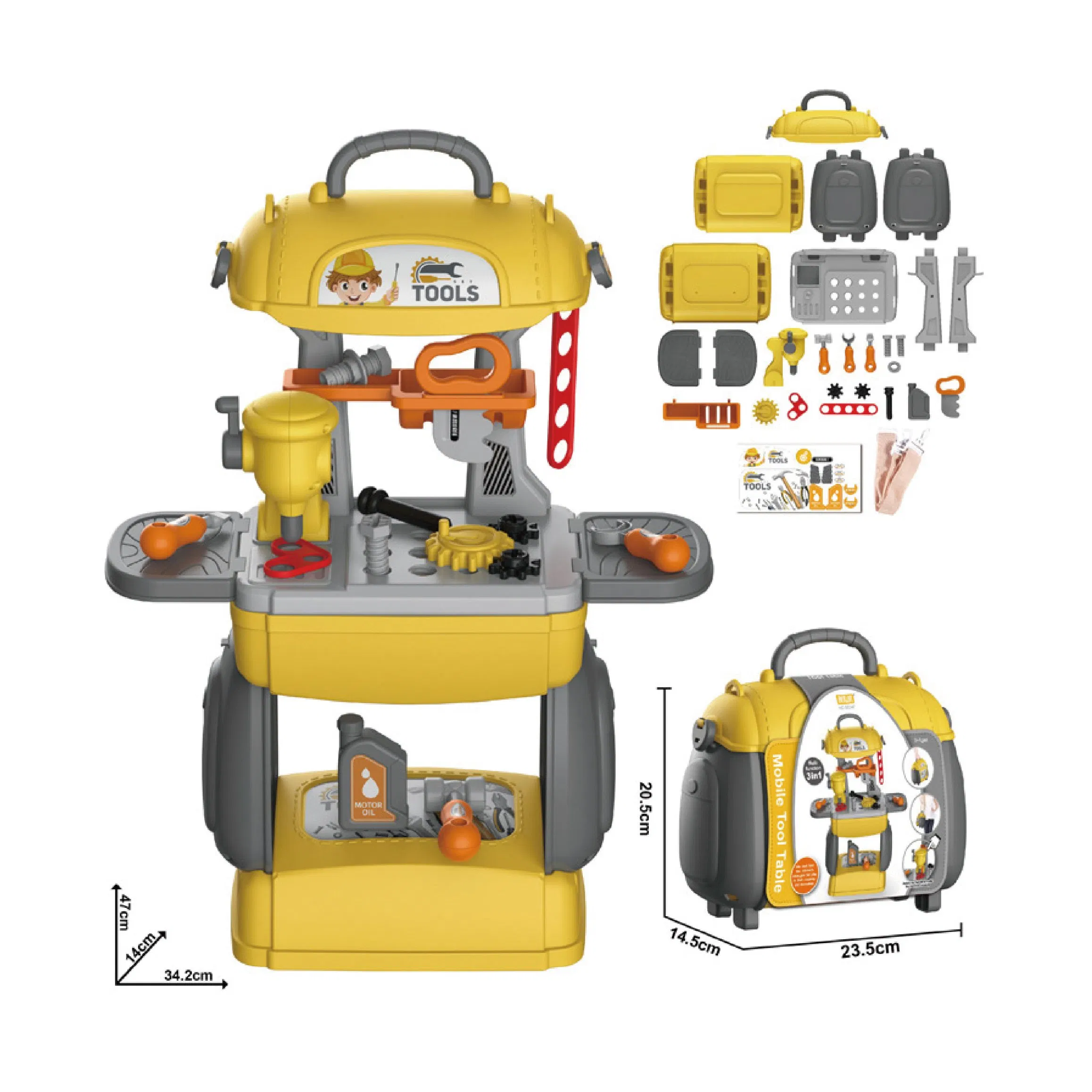 Conjunto de Brinquedos de Cozinha de Plástico Ecológico para Crianças Mochila Brinquedos de Cozinha para Crianças Idades 3-5
