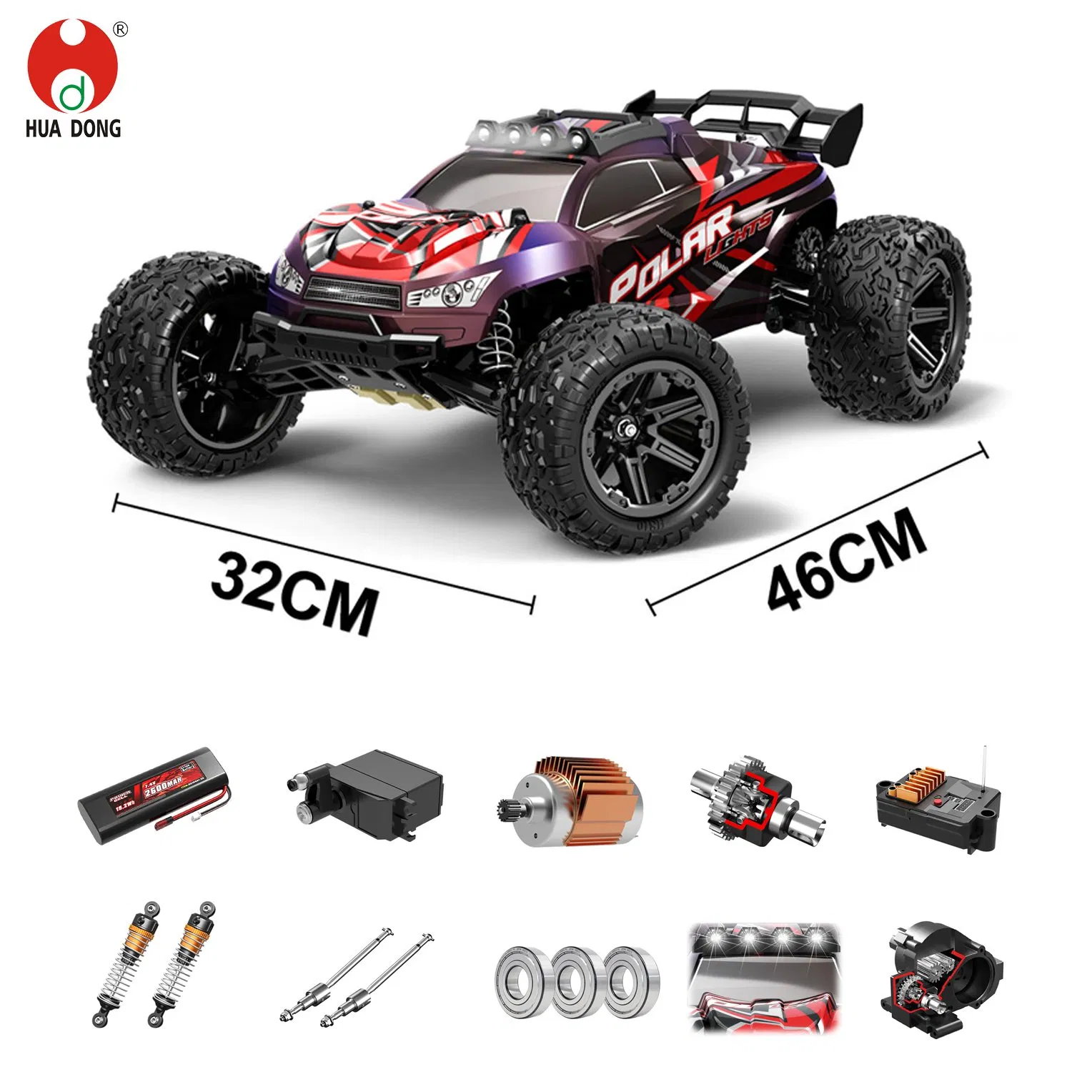 Brinquedos de Plástico por Atacado Carro RC de Grande Tamanho 1/10 Carro RC para Crianças Brinquedo de Carro de Corrida com Controle Remoto de Alta Velocidade 4WD Brinquedos de Carro RC Elétrico de Alta Velocidade