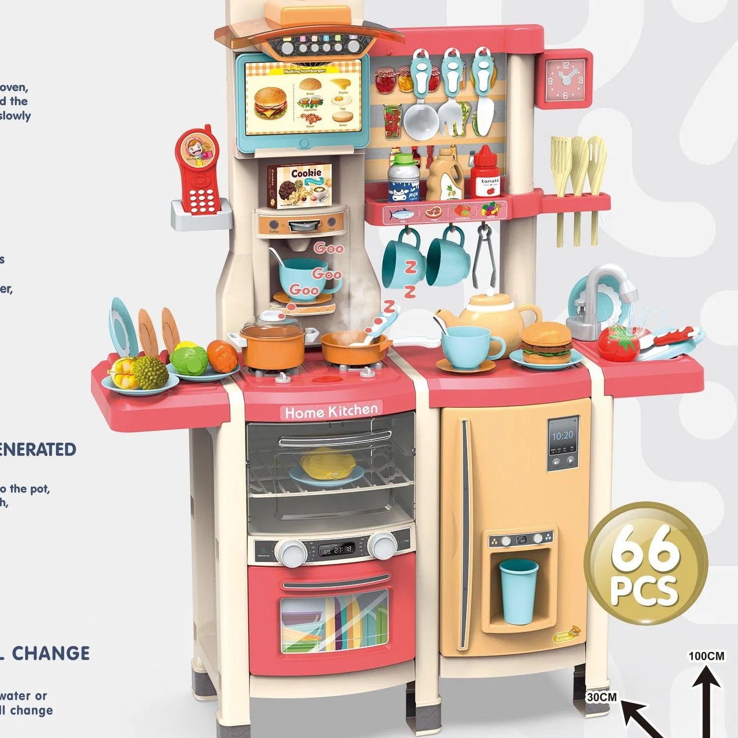 Conjunto de Brinquedos de Cozinha para Crianças, Brinquedo de Cozinhar de Plástico para Brincar, Brinquedo Seguro para Aventura na Cozinha, Conjunto de Brinquedos de Cozinha para Crianças
