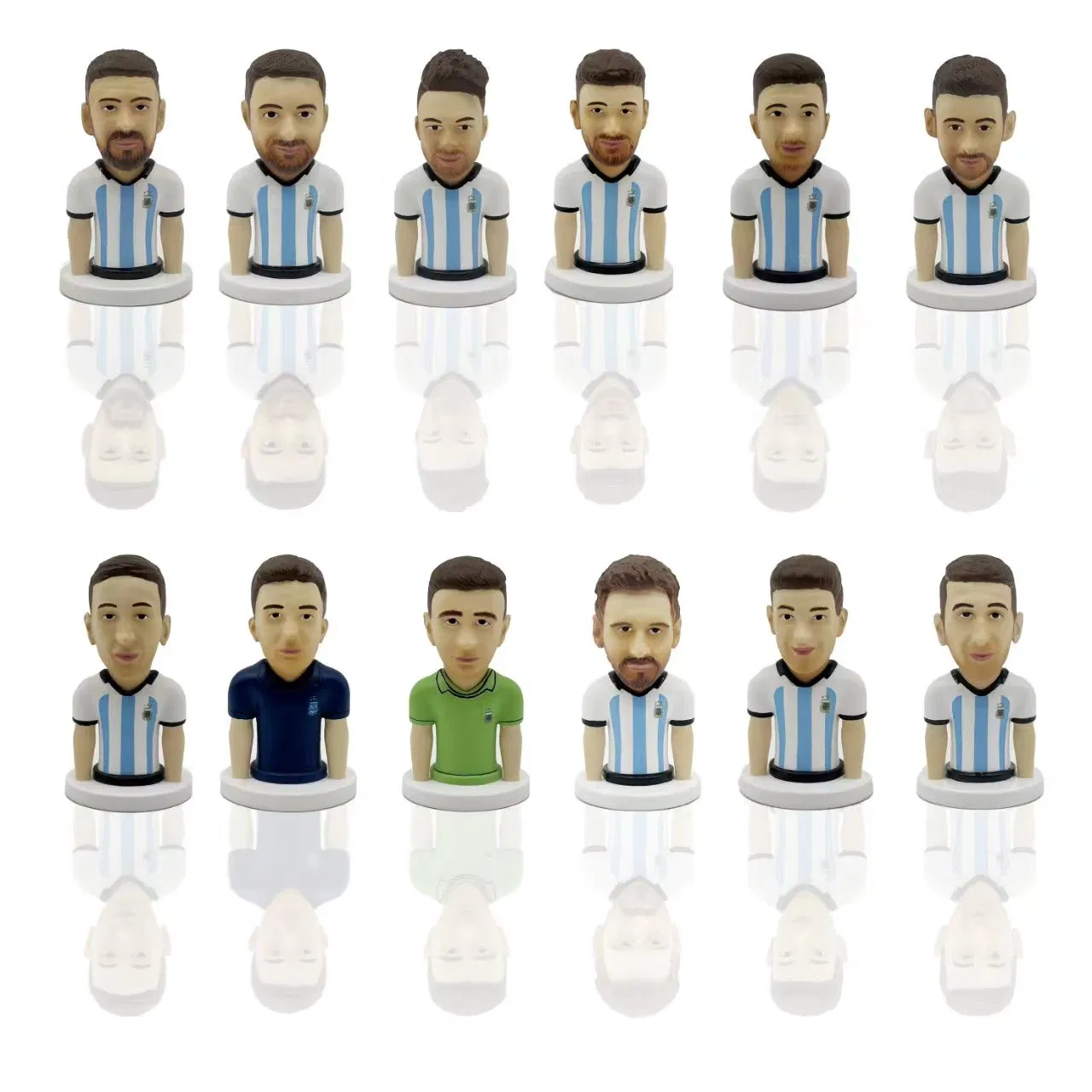 Conjunto Completo de Figuras de Ação de Jogadores de Futebol de Plástico Personalizados