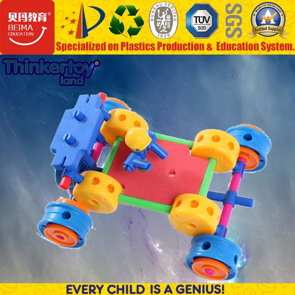 Brinquedo de Blocos de Montar de Plástico Colorido Personalizado para Crianças