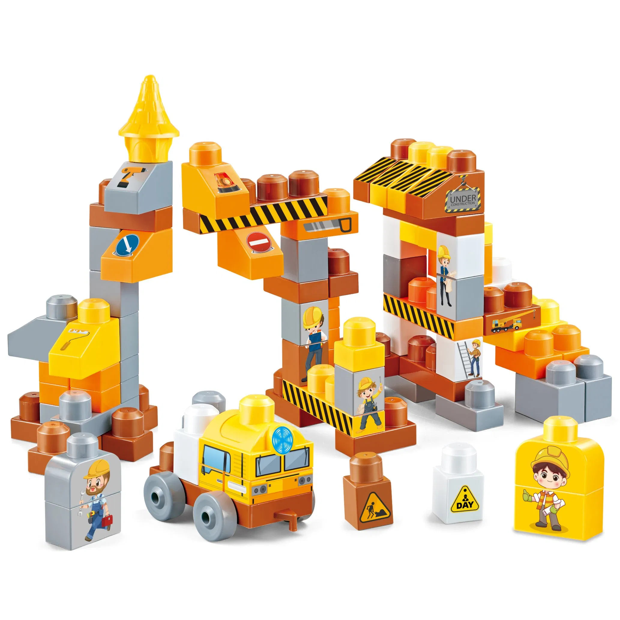 Conjunto de Blocos de Construção de Plástico para Crianças Xinbo, Venda Quente, Brinquedo Educativo de Engenharia, Blocos de Construção DIY