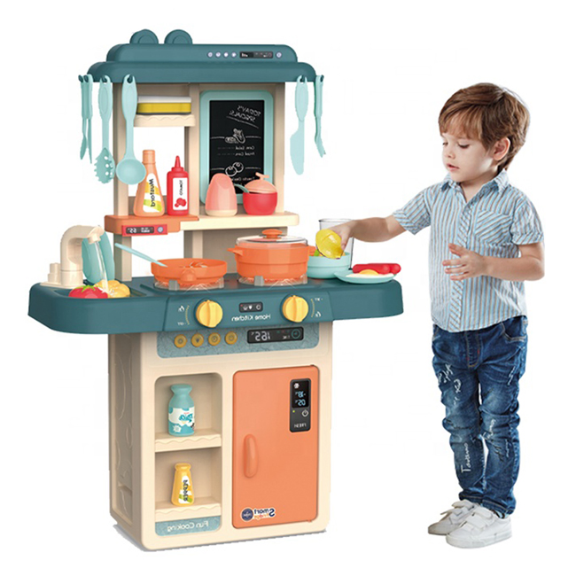 Conjunto de Brinquedos de Cozinha Feliz Tombo com Acessórios Conjunto de Brincadeira de Fazer Comida Modelo de Comida Brinquedos de Cozinha Grande para Crianças