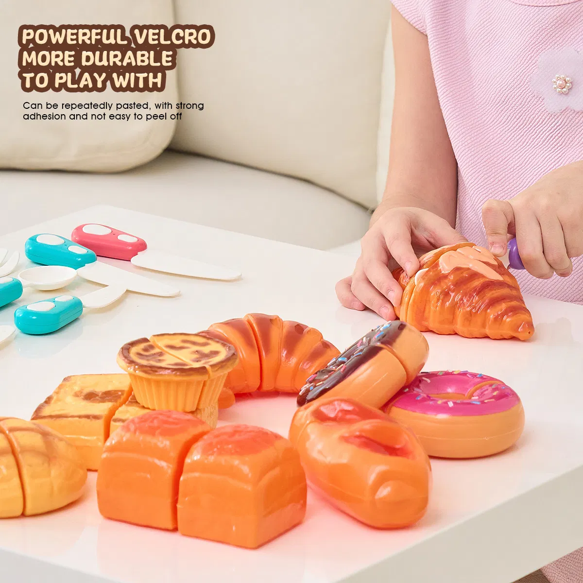 Brinquedos de Cozinha de Plástico Miniatura para Brincar de Fazer Comida Simulação de Alimentos para Crianças Embalagem de Bolo, Sobremesa e Pão DIY