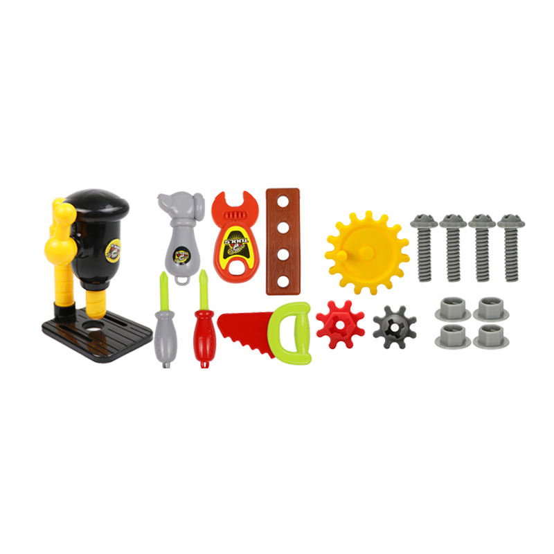 Ferramenta de Promoção por Atacado Jogo de Fazer de Conta 2 In1 Conjunto de Ferramentas de Oficina Ecológica com Acessórios para Crianças Brinquedo de Ferramenta de Plástico