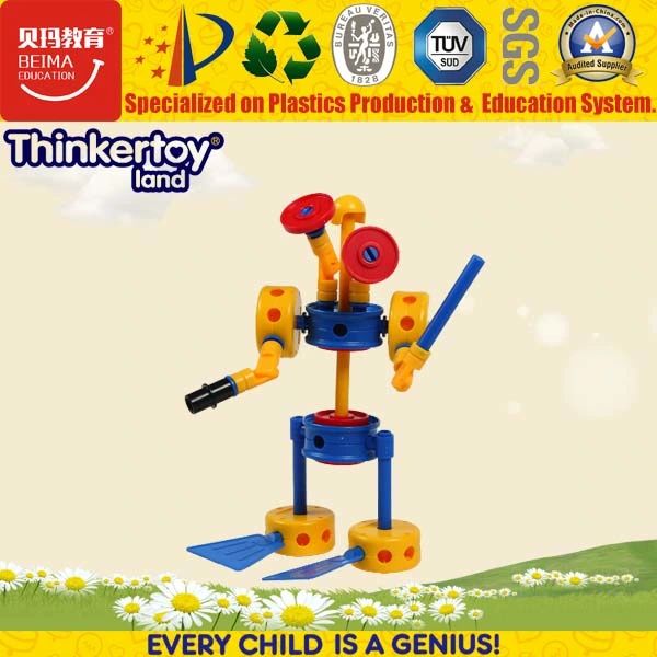 Brinquedo de Robô de Blocos de Construção Abertos de Plástico para Crianças