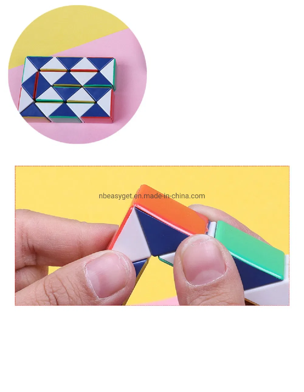 Cubo Mágico de Cobra Mini Brinquedo de Plástico para Crianças Esg17664