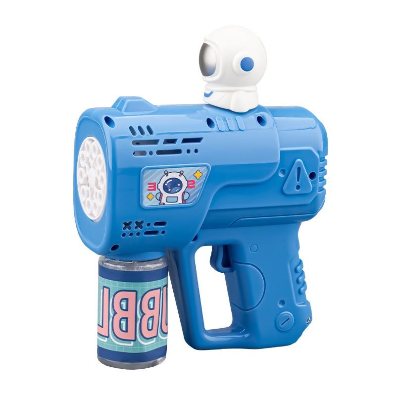 Máquina de Bolhas de Plástico Popular para Crianças, Cartoon, Totalmente Automática, Dispositivo de Sopro de Bolhas Gatling, Pistola de Bolhas Elétrica Portátil, Brinquedo por Atacado