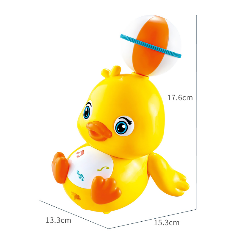 Brinquedo de Música de Patinho Estiloso para Crianças com Luz - Brinquedo Educativo de Animais em Plástico para Crianças
