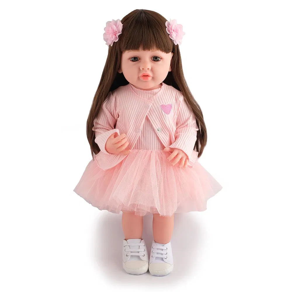 Brinquedo Criativo de Plástico para Crianças, Novo Lançamento, Atacado, Brinde Promocional, Brinquedo de Faz de Conta para Bebês 55cm Brinquedos de Boneca para Recém-Nascidos
