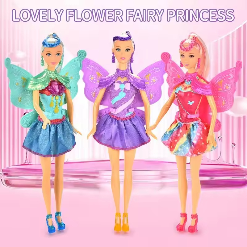 11.5 Boneca de Princesa Fada Flor de 10 cm, Boneca de Plástico Fashion Portátil para Meninas