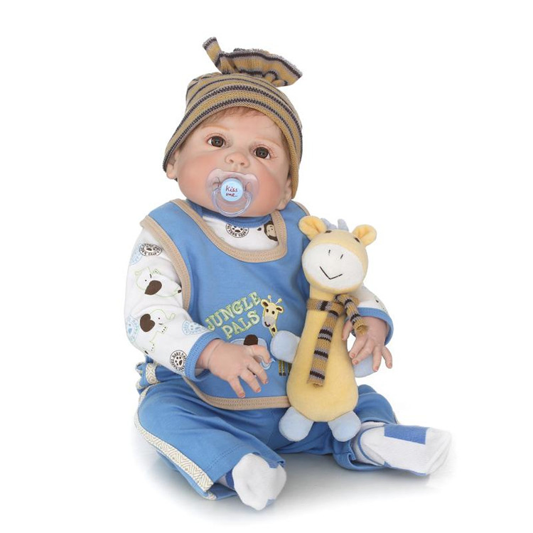 Fábrica de Plástico Macio Atacado Direto 22"Boys Bonecas de Bebê Reborn de Silicone