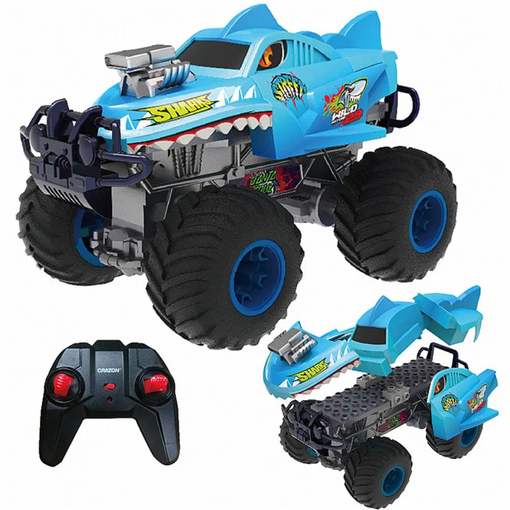 333-Pz22165 Crianças DIY Plástico Montar Brinquedo RC Blocos de Construção Carros