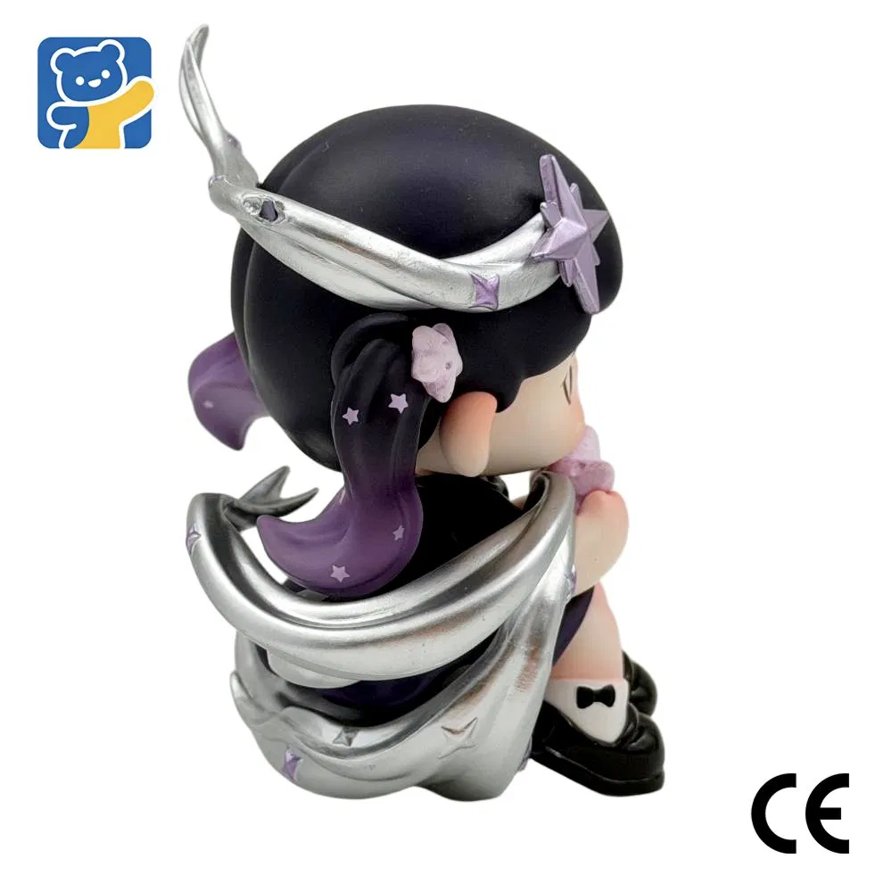 Space Fantasy Mart OEM ODM CE Silver Halo Purple Star Kid Collectible Plastic Anime Toys Figures